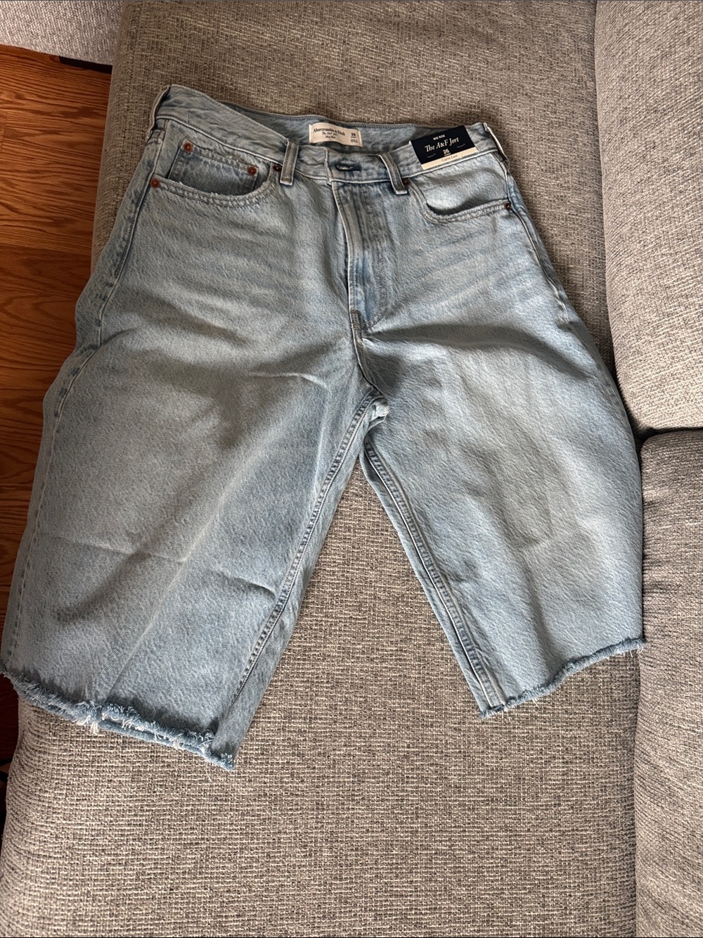 Abercrombie & Fitch Light Wash Denim Shorts